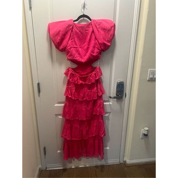 ELLIATT RIVIERA DRESS Vacation Maxi Dress Gown  in Fuchsia pink size S NWT $394 - Picture 6 of 8